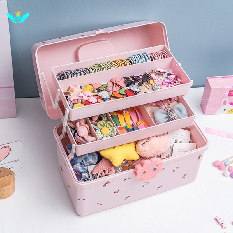 Children's Hair Accessories Storage Box Baby Head Rope Hairpin Rubber