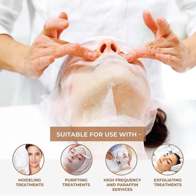 100pcs Disposable Face Gauze Mask Paper Sheet Beauty Salon Special ...