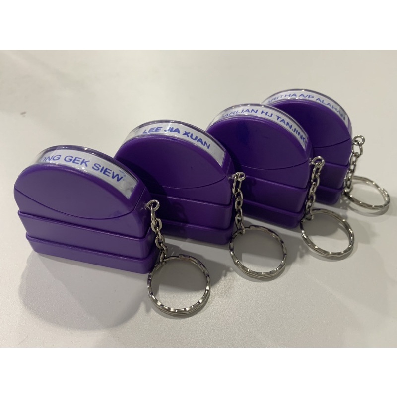 KEYCHAIN STAMP PRE-INK | Shopee Malaysia