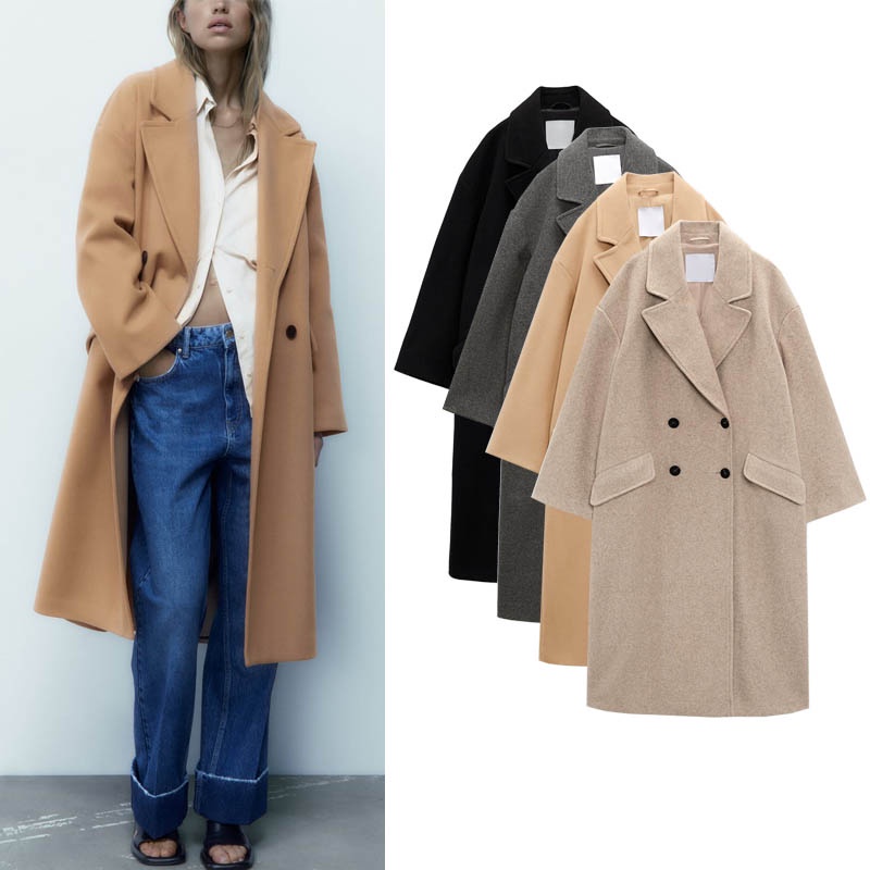 ZARA Autumn new style women's wear loose neutral wind coat 3046301 ...