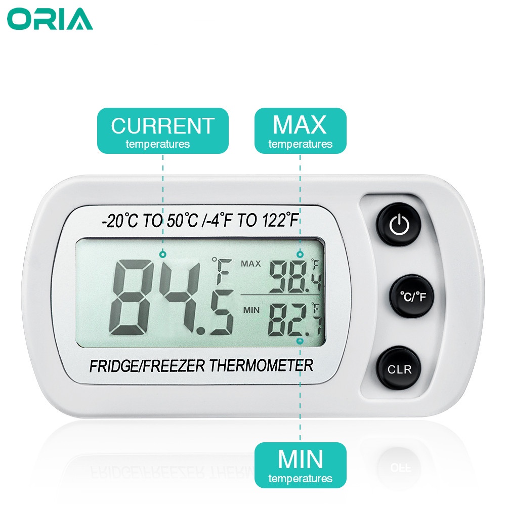 ORIA LCD Display Refrigerator Thermometer Shopee Malaysia