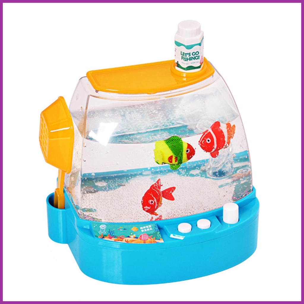 Fish Tanks For Kids Virtual Fake Fish Tropical Fish Tank Small Aquarium Educational Toy With LED
