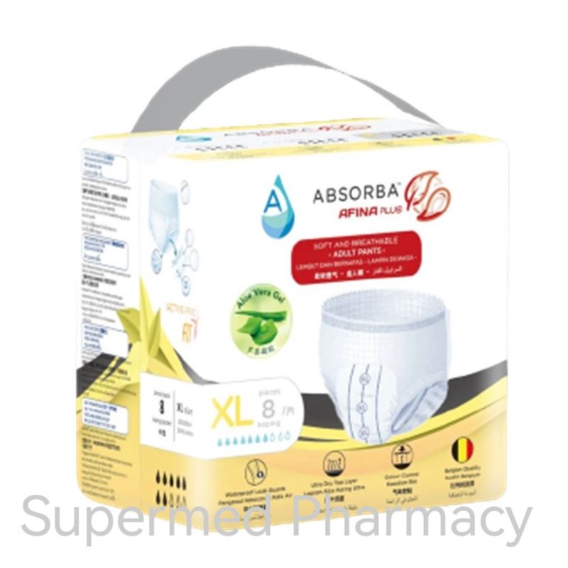 Absorba Afina Plus (Adult Diaper Pants) XL 8's | Shopee Malaysia