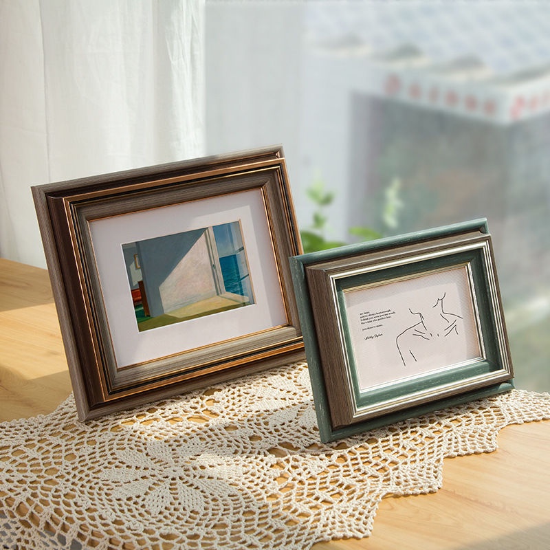 Americanstyle Table Photo Frame Wallmounted Retro Photo Frame 7 Inch