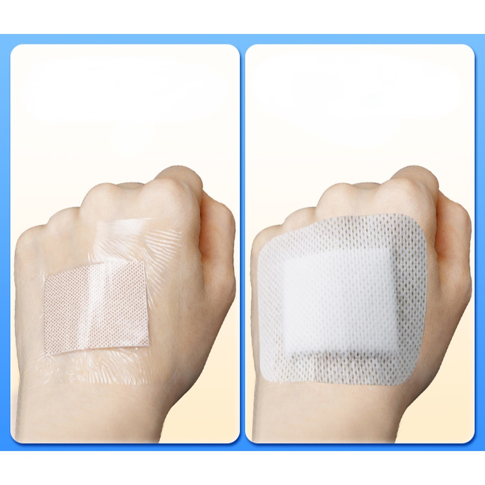 30Pcs 6x7cm Medical Adhesive Plaster Antiallergic Wound Dressing Fixation Tape Waterproof Tape