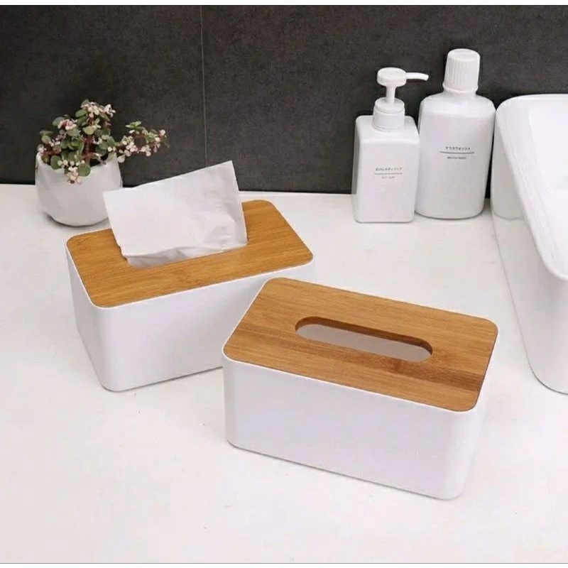 KAYU Tissue Box/aesthetic Tissue Box/Plain Wooden Lid Tissue Box