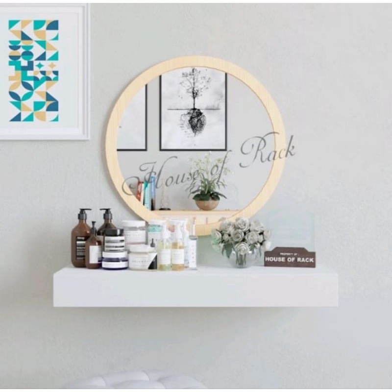 Floating Shelf Drawer Rack 60x20 cm Minimalist Dressing Table Shopee Malaysia