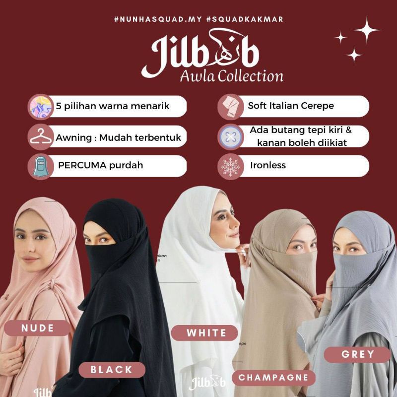 Jilbab Nunha Awla (PRE ORDER) | Shopee Malaysia