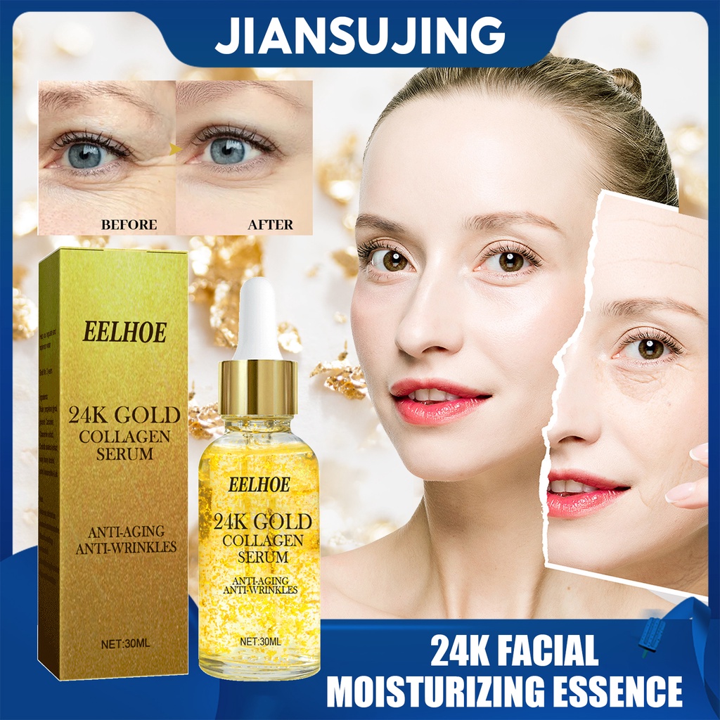 Eelhoe Hyaluronic Acid Serum 24k Gold Collagen Essence Face ...