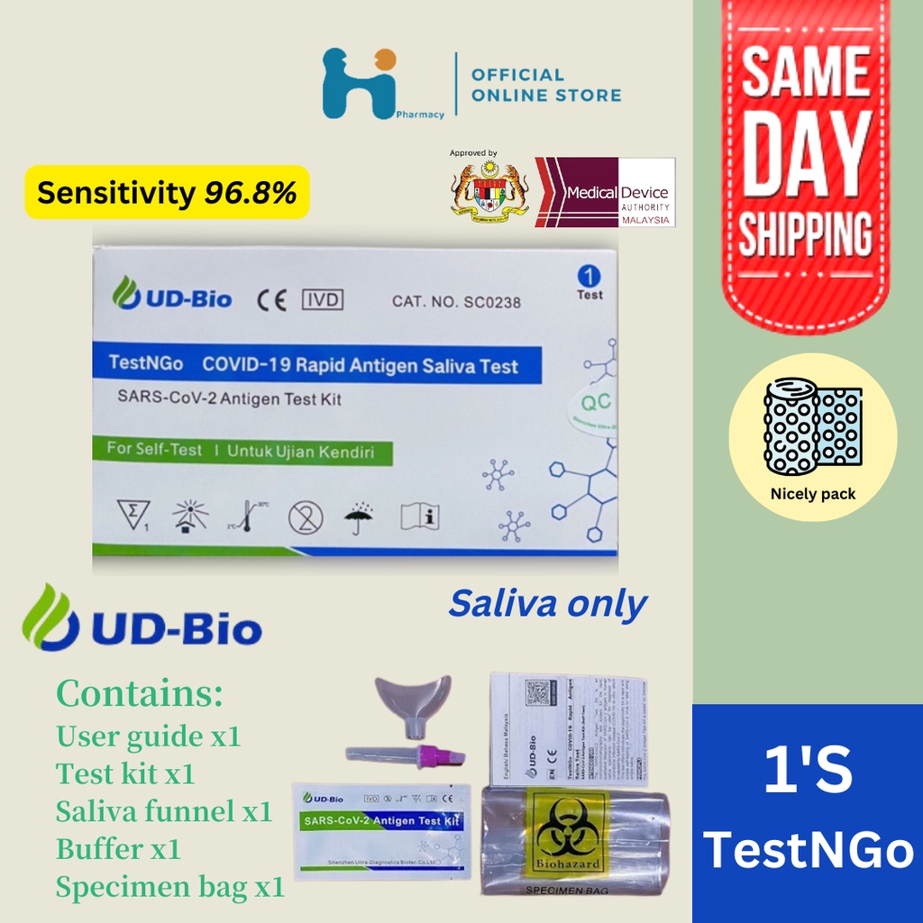 Covid 19 Home Self Test Kit (Saliva/Nasal) Genfarm/Salixium/Lepu/Raycus/Udbio/Newgene
