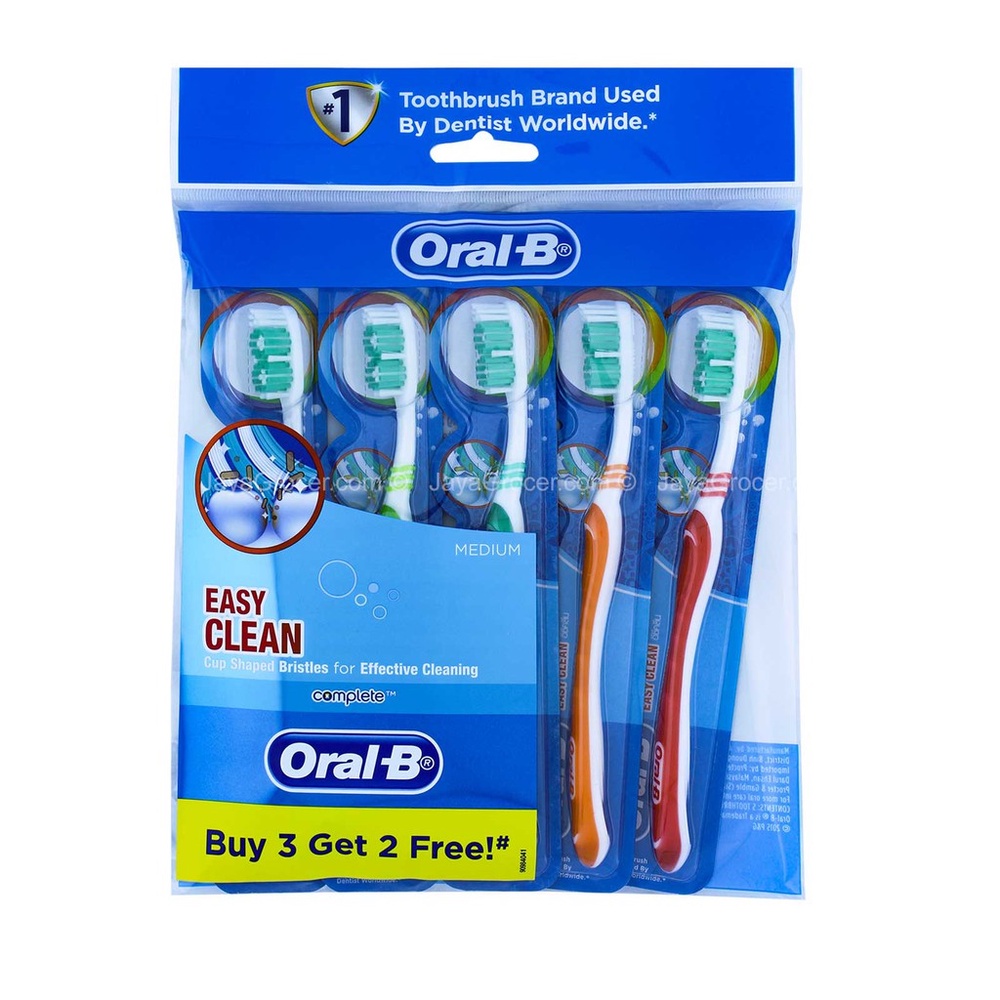 ORAL-B COMPLETE EASY CLEAN MEDIUM BUY 3 FREE 2 | Shopee Malaysia