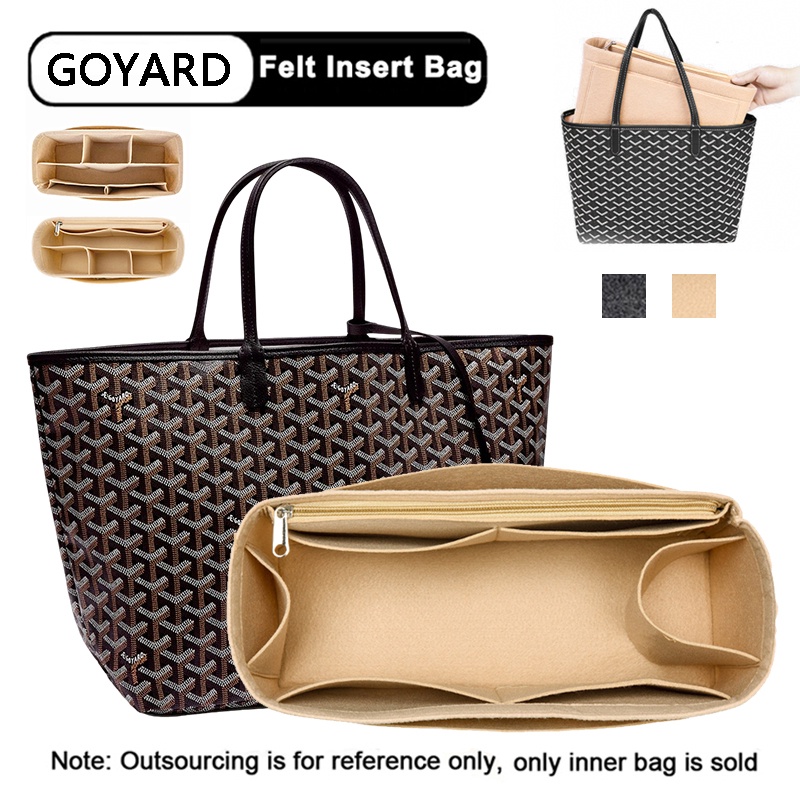Felt Insert Organizer For Goyard GM PM Mini Tote Bag Womens Handbag