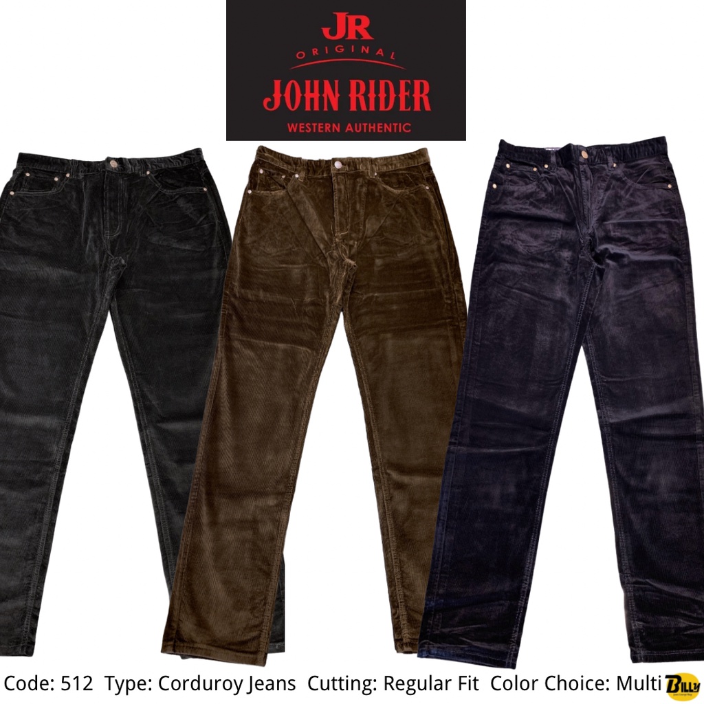 JOHN RIDER Brand Men’s Regular Fit Corduroy Jeans ( 512 ) | Shopee Malaysia