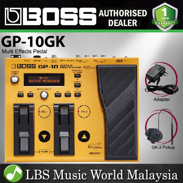 Boss GP-10GK Guitar Processor Multi Effects Pedal 13 Pin with GK-3 ...