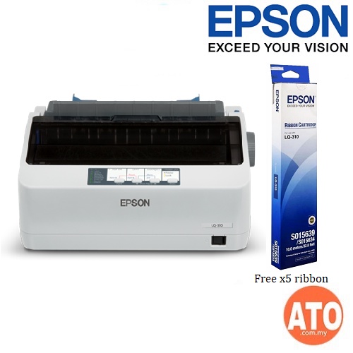 Epson Lq 310 Dot Matrix Printer 24 Pin Narrow Carriage Impact Free X5 Ribbon Cartridge 3 8704