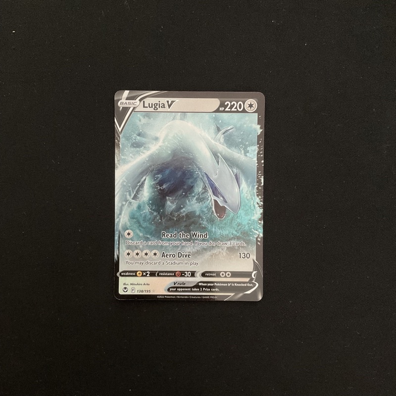 Carta Pokemon Lugia V 138/195 (Silver Tempest) – Rara, Near Mint, Con Toploader TitanCards
