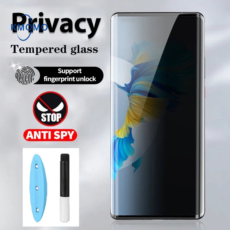 UV Privacy Tempered Glass Samsung Galaxy S24 Ultra S23 + S22 5G S21 Note 20  S20 Plus 10 S9 S8 9 8 Anti Spy Glare Peeping Liquid Gule Nano Optics Full  Curved Screen Protector