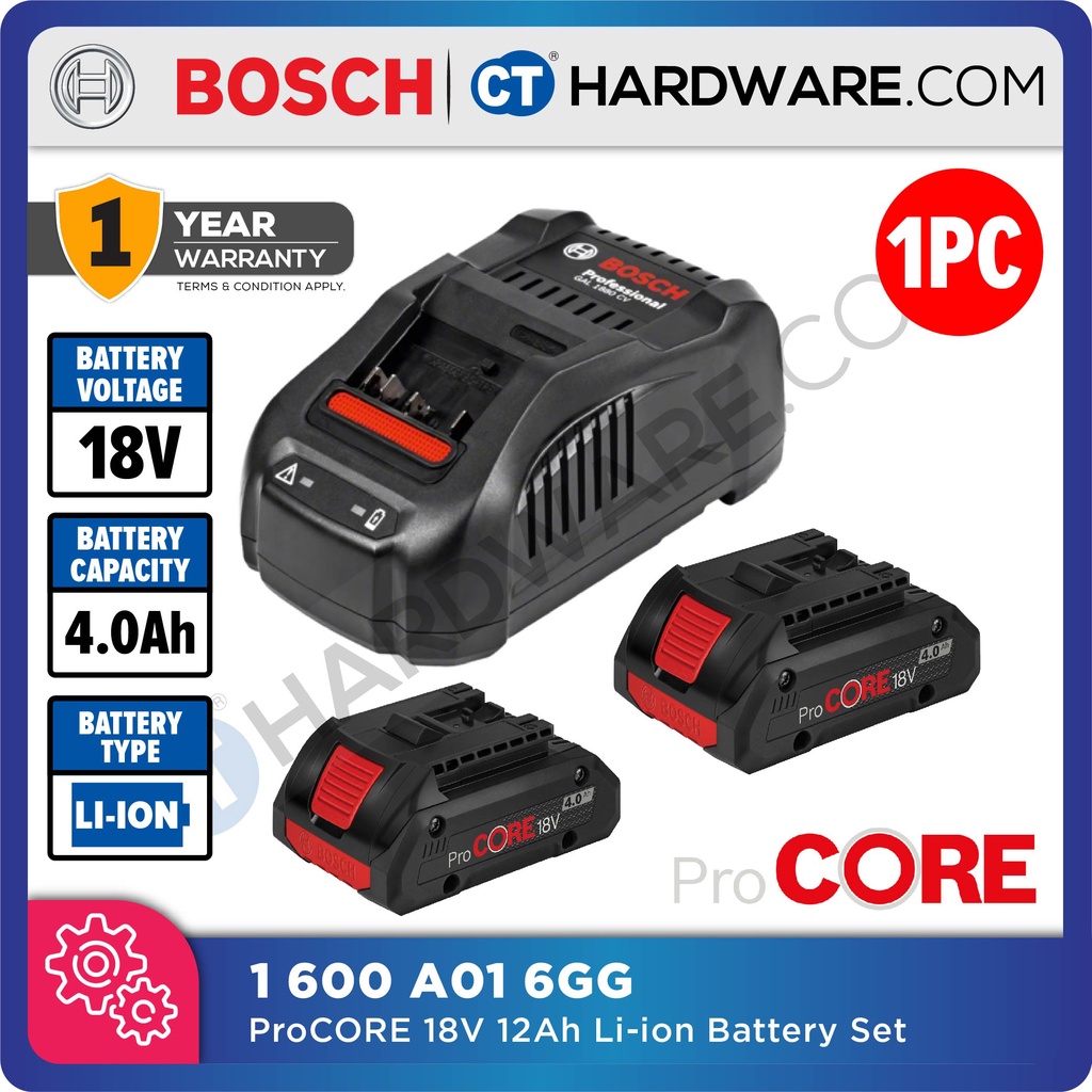 BOSCH 1600A016GG ProCORE 18 STARTER KIT COME WITH 2x 4.0AH ProCORE