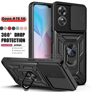 Case For Oppo A58 5G/ A78 5G Slide Camera Lens Protection And Built In