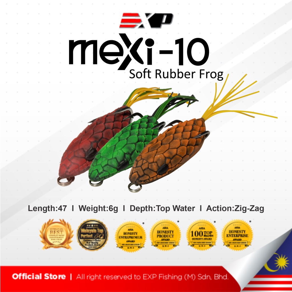 EXP Mexi 10 EXP Soft Frog Murah Haruan Killer Katak Casting Umpan Katak ...