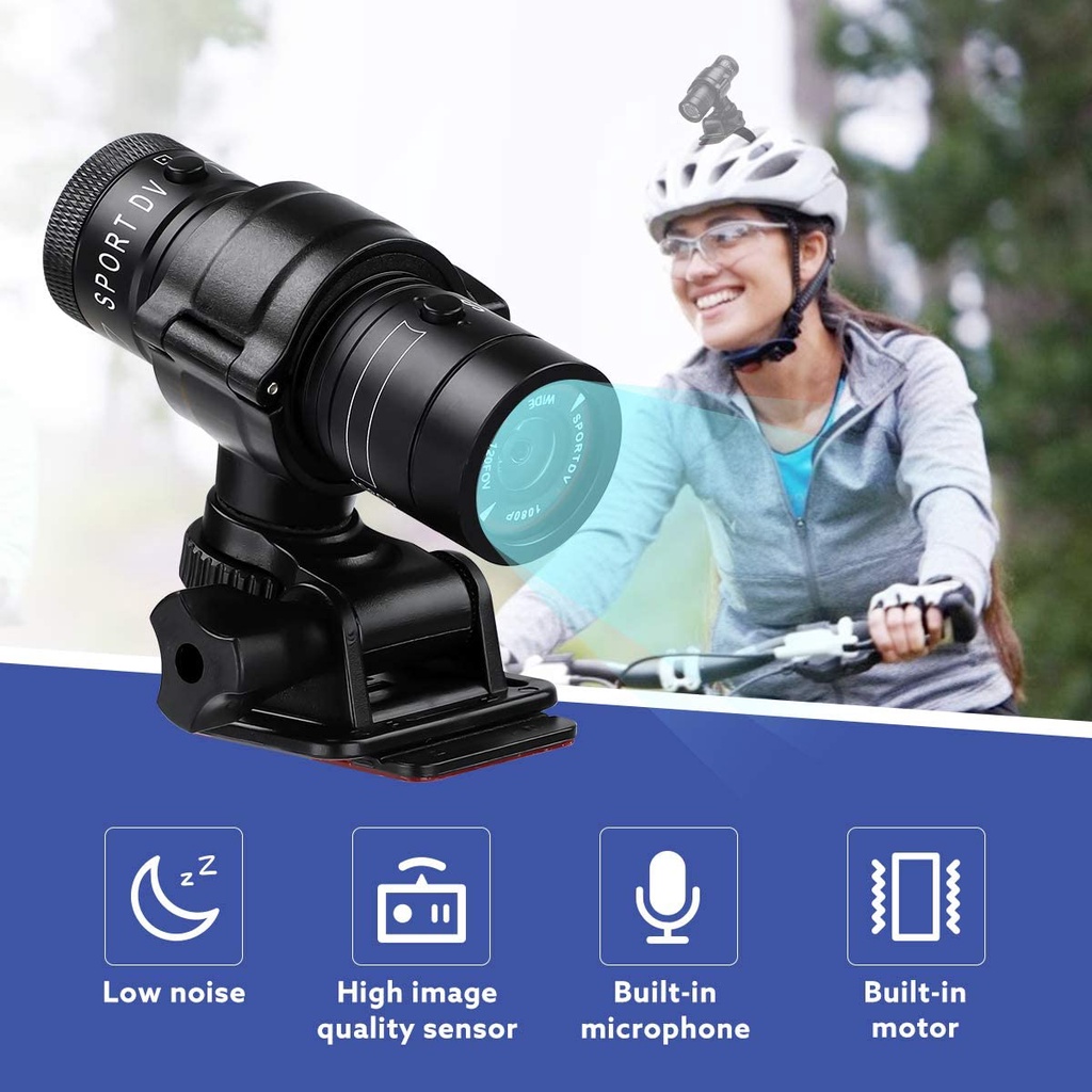 F9 1080P Action Cam Ultra HD Sports DV Camera For Bike Helmet & Rifle Hunting