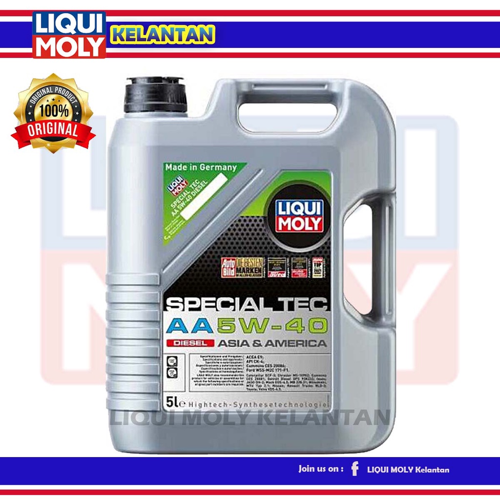 LIQUI MOLY SPECIAL TEC 5W40 DIESEL ENGINE OIL - 5L | Shopee Malaysia