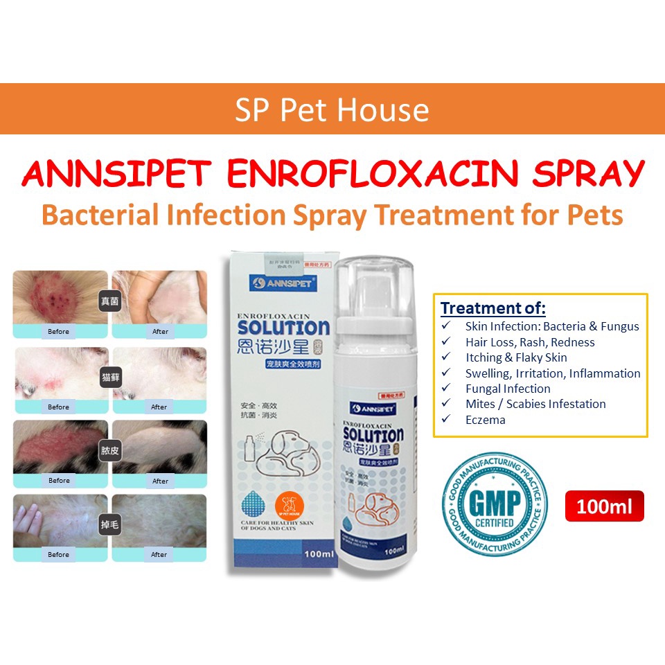 Pet AntiFungus Spray For Cat & Dog / Skin Spray Fungal Ubat Kurap
