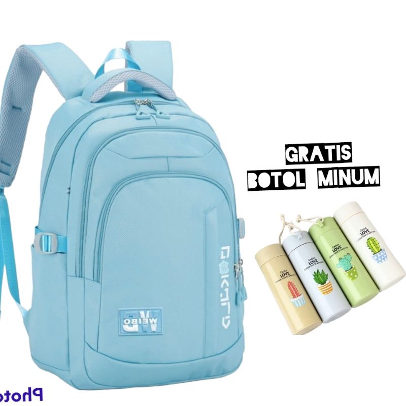 Elementary School Children's Backpack With Free Zipper motif Glass ...