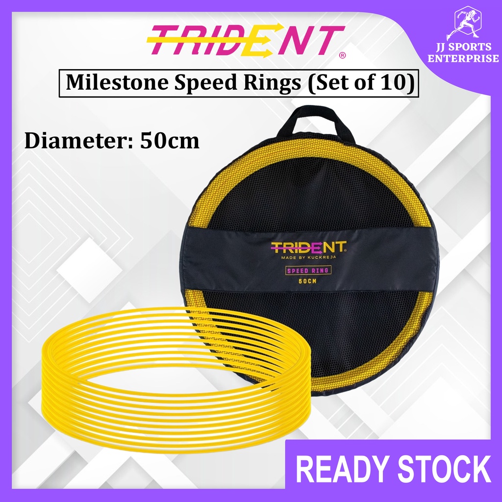 Trident Milestone Speed Rings (Set of 10) Speed Ring Agility Training ...