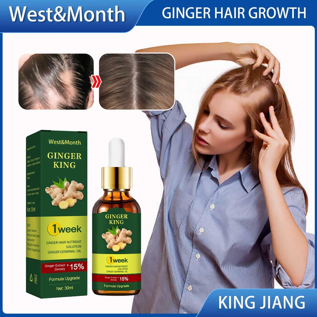 West&month Ginger King Hair Growth Essence 30ml Thick Hair Growth 