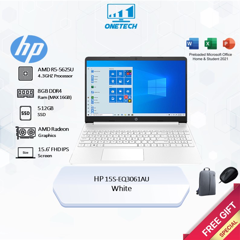 Hp 15s Eq3061au 15s Eq3062au 15s Eq3063au Notebook 156 Fhdr5 5625u8gb512gb Free Touch 0858