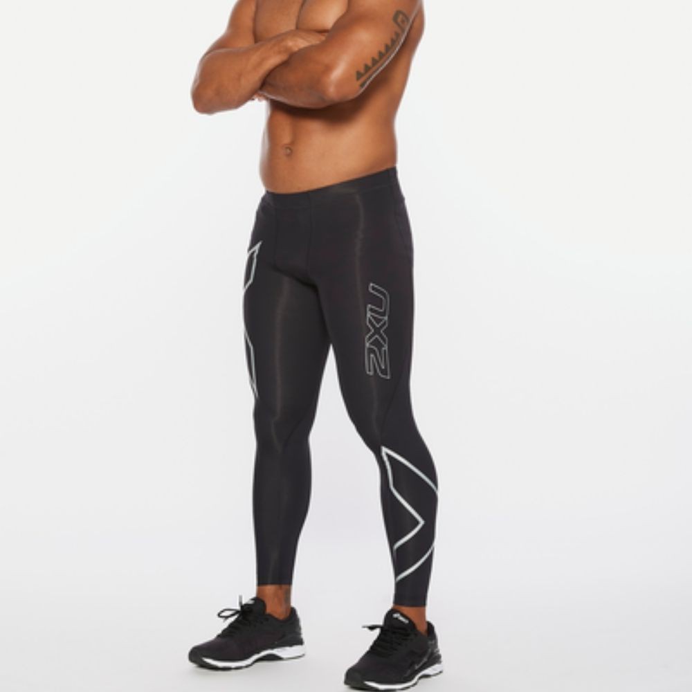 Quần Bó Thể Thao Nam 2XU Core Compression 3/4 Tights MA3850b-BLK/SIL Màu Đen Size M | Vua Hàng Hiệu