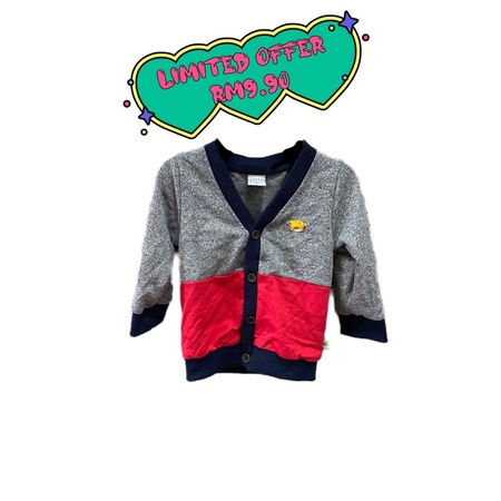 [ Clearance Sale] Baby cheetah long sleeve cropped cardigan (Factory ...