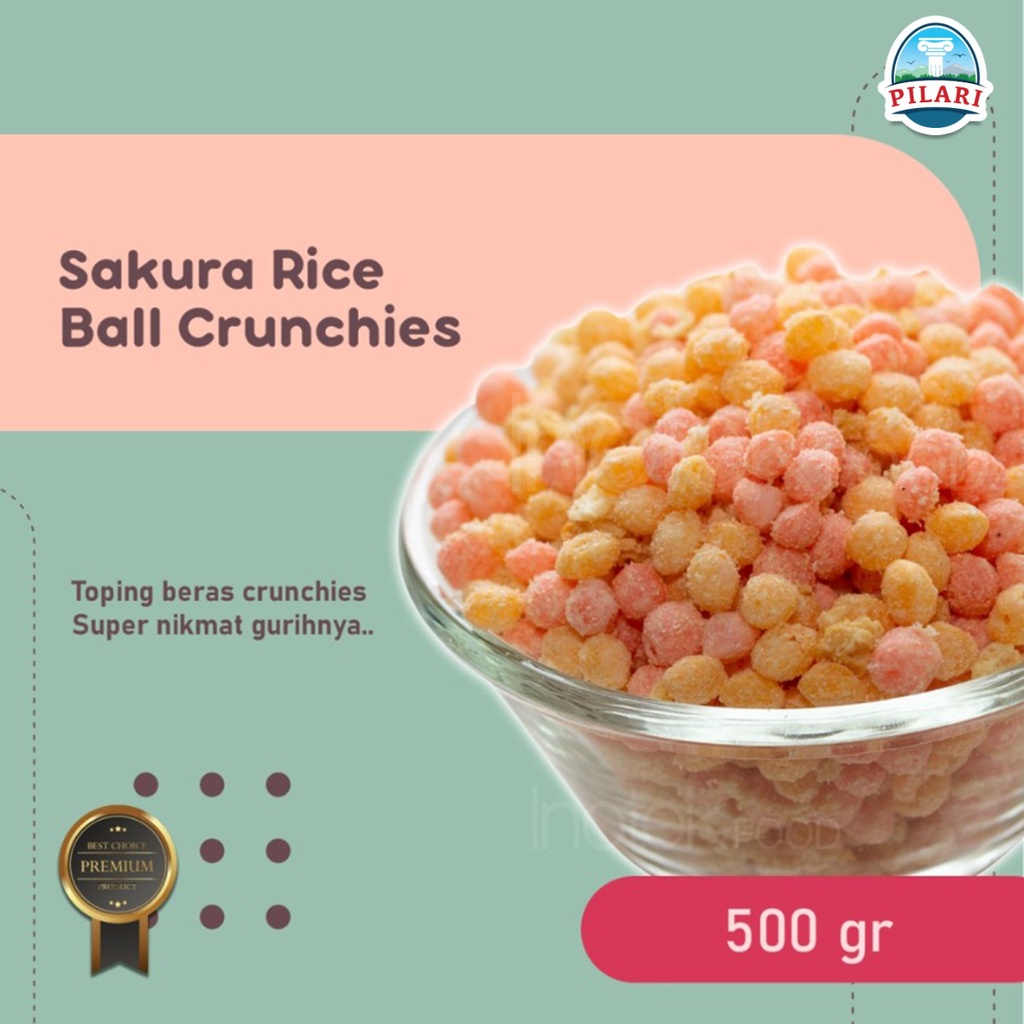 Sakura RICE BALL @500GR - CRUNCHIES MALT RICE TOPPING | Shopee Malaysia