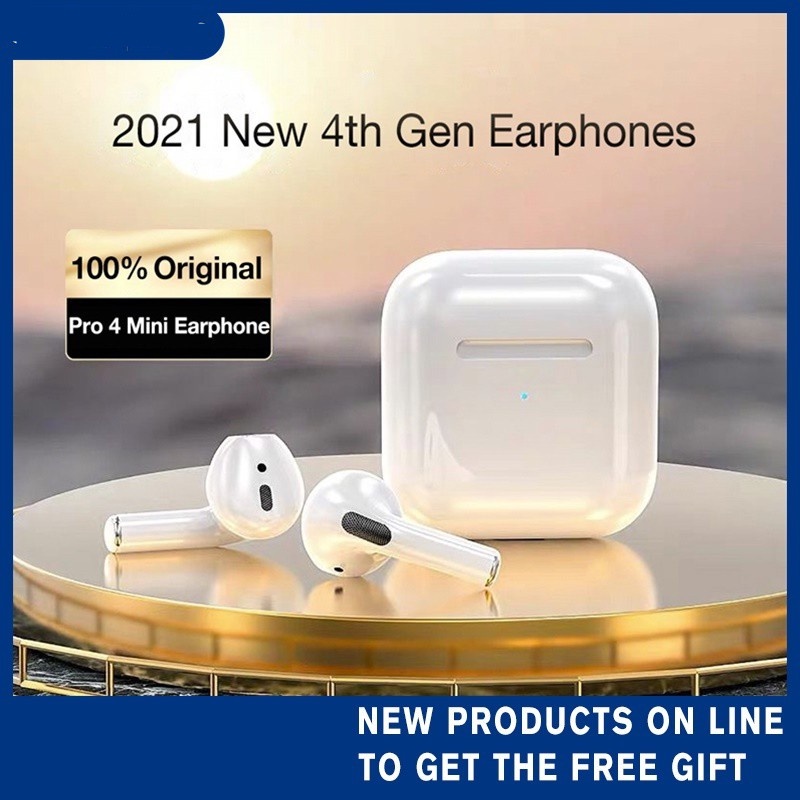 (COD) 100 Original Pro 4 Bluetooth Earphone 4th Gen Mini TWS Wireless Earbuds Pro 4 HiFi Stero