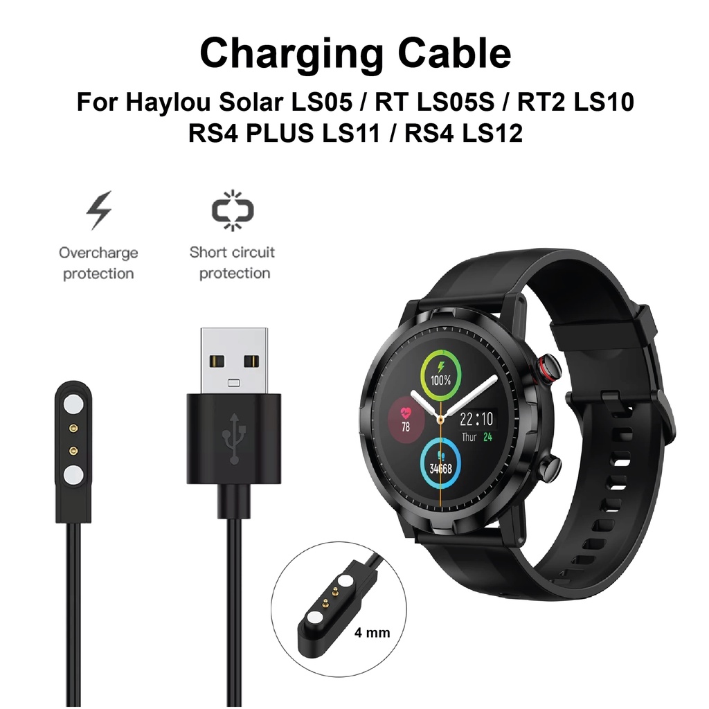 USB Charger For Haylou RT LS05s / Solar LS05 / RT2 LS10 / Smartwatch ...