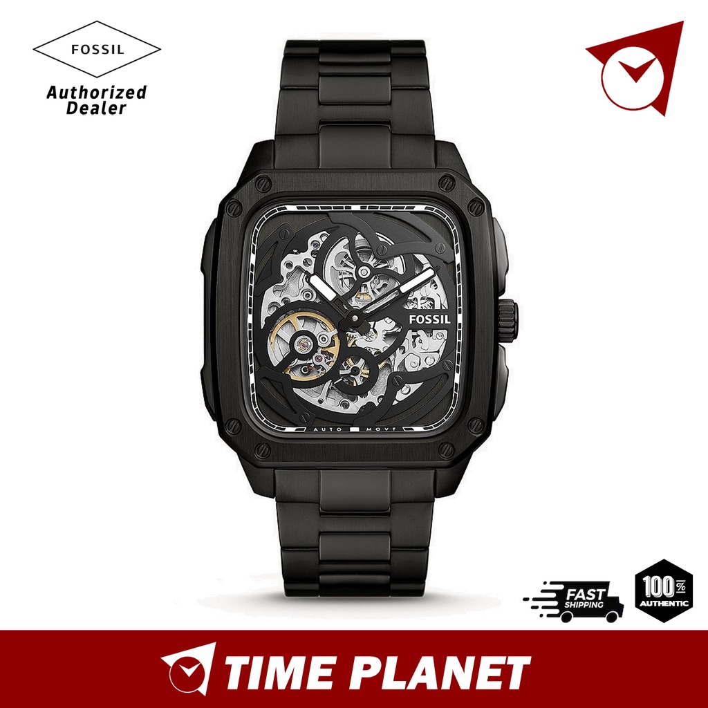 Fossil Inscription Automatic Smoke Stainless Steel Men Watch