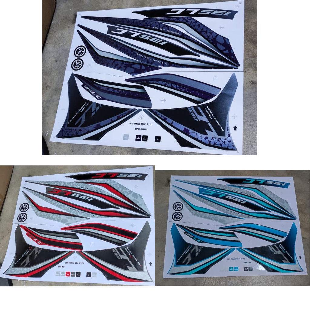 Stiker Sticker Body Stripe Cover Set Yamaha Lc Lc V Lc Fi Shopee Malaysia