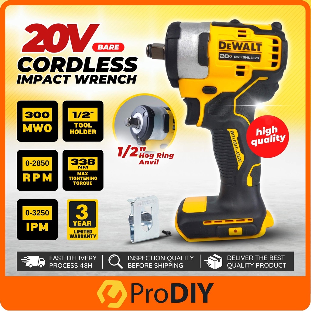 DEWALT DCF911N 20V Cordless Impact Wrench 12.7mm ( 1/2" ) Brushless