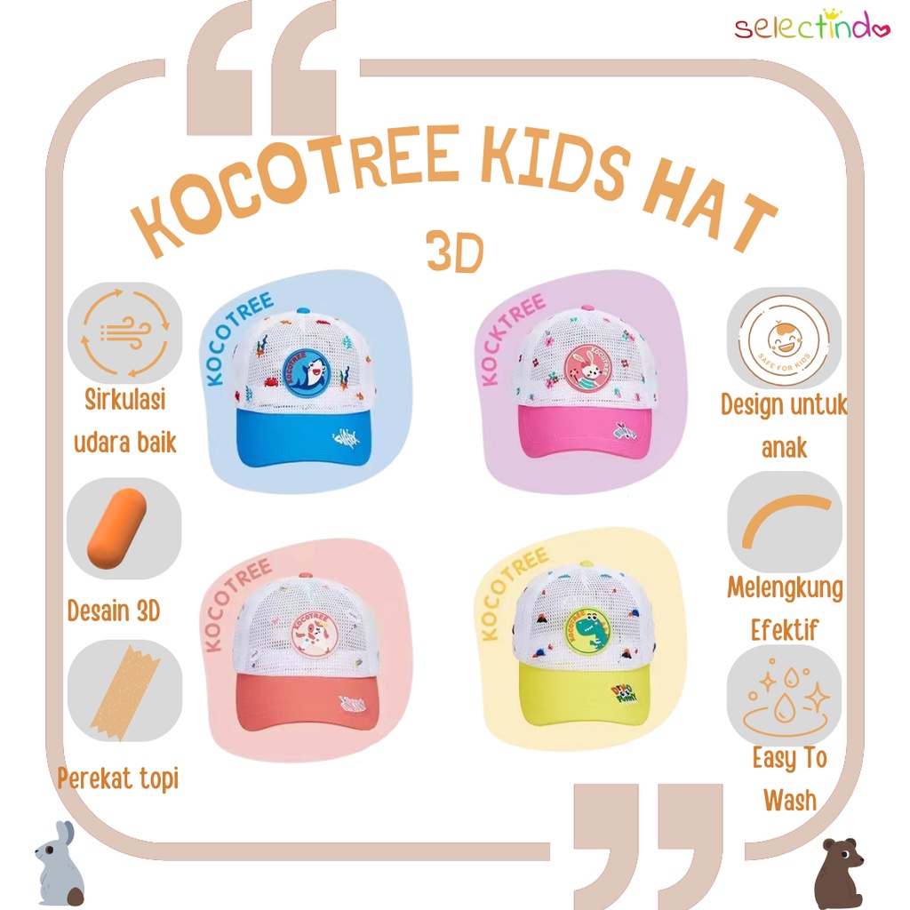 Kocotree Kids Hat Kids Baseball Cap UV Light/ Unicorn/ Shark/ Dinosaur ...