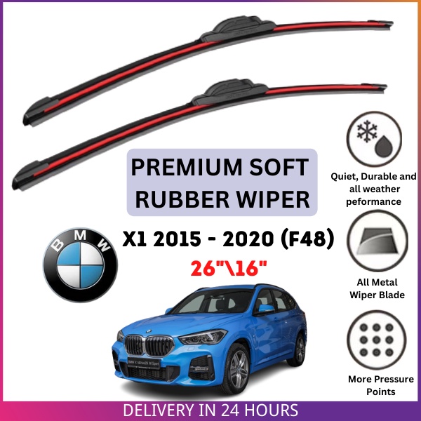 BMW X1 2015 2020 (F48) PREMIUM SOFT RUBBER WIPER BLADE (2PCS/SET