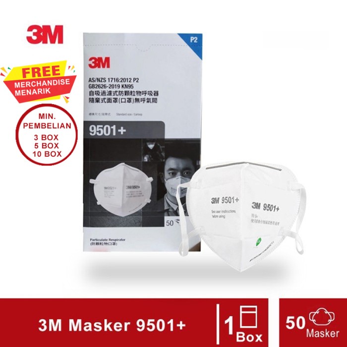 Sago 3M 9501  Mask Kn95 Particulate Respirator P2 - 1 Box (50 Mask ...