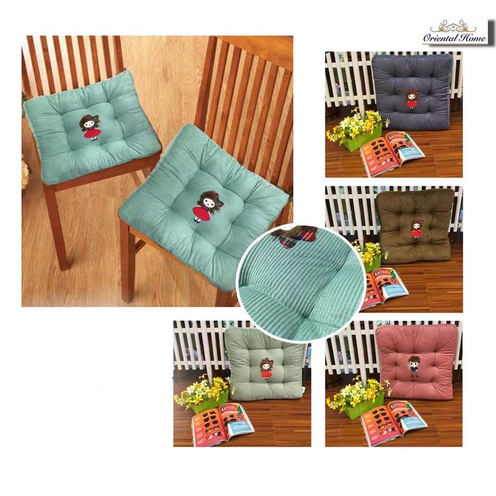 Cushion Chairpad Velvet W  Girl & Boy Design ( 21519) 