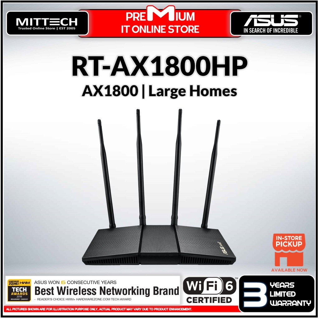 router wifi 6 asus rt ax1800hp ax1800 aimesh