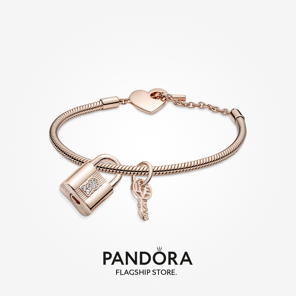 Pandora padlock online bracelet gold