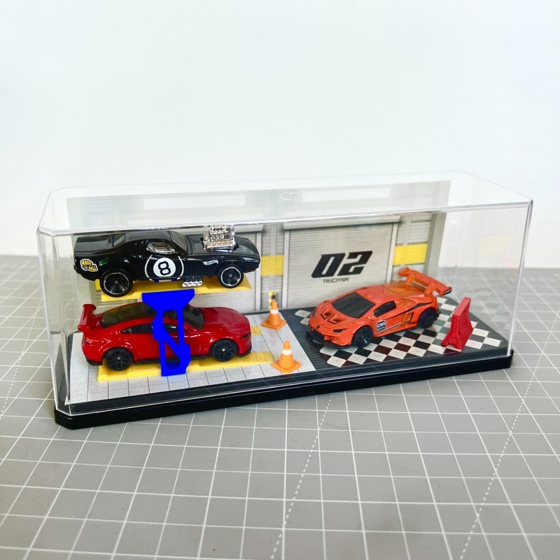[STACKABLE] Garage Diorama Diecast acrylic transparent box for 1/64 ...