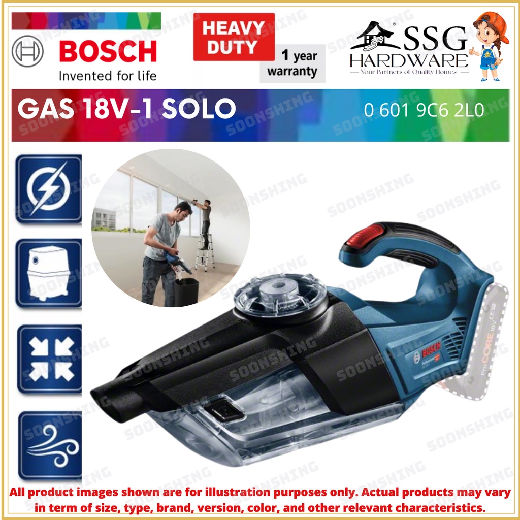 BOSCH GAS 18V1 Professional Cordless Vacuum Cleaner / Vakum Penyedut