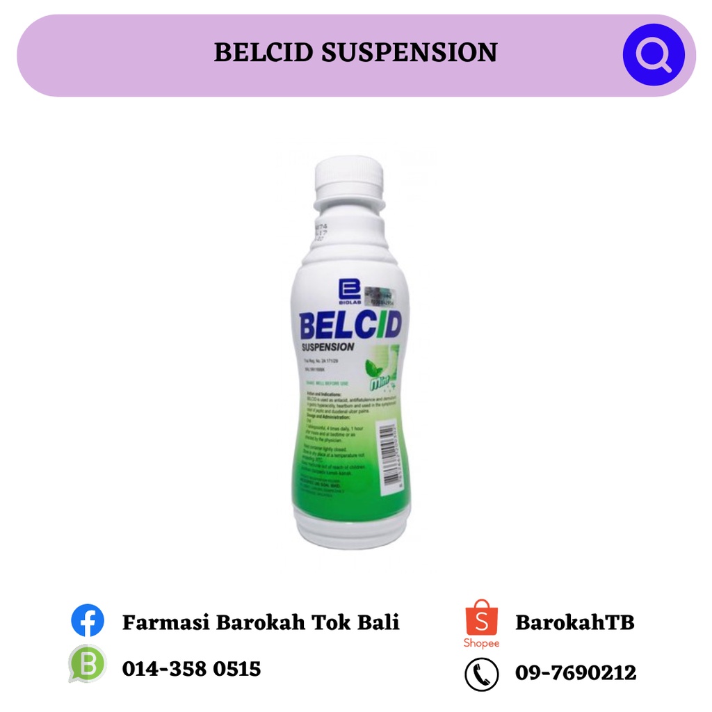 (Angin/Gastrik) Belcid Suspension 240ml Shopee Malaysia