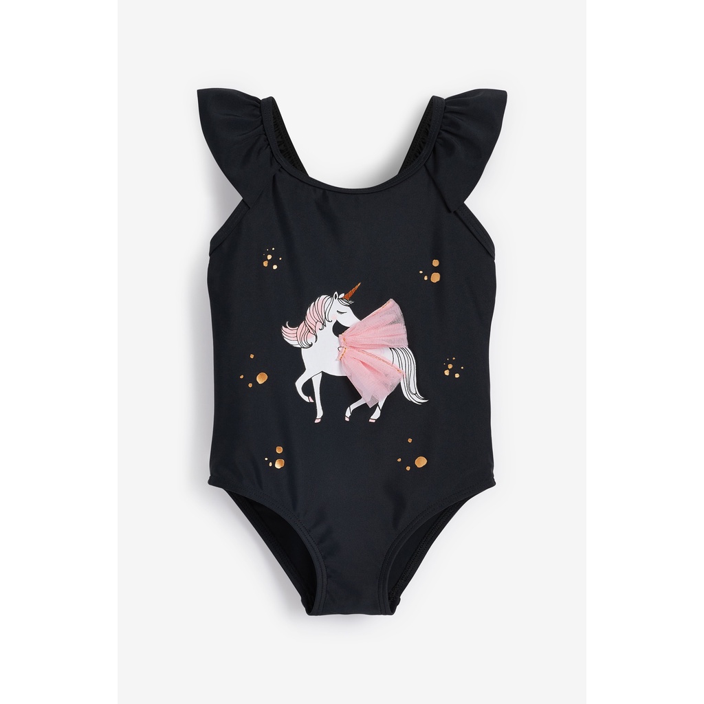 15yearold Baby Girl Swimsuit Unicorn Rose Pattern Girl Onepiece Swimsuit Water Park Swimming