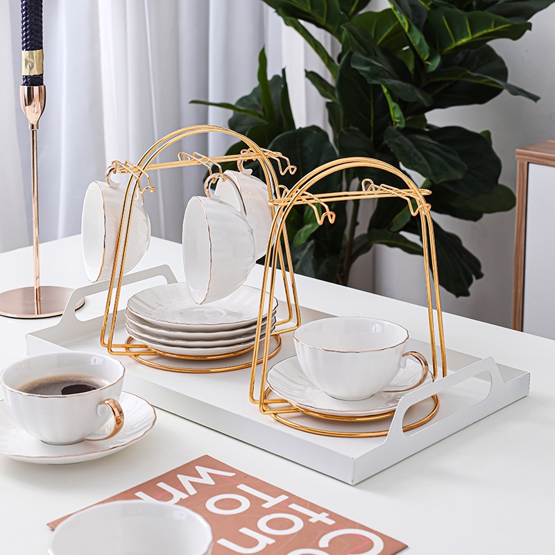 Stand Dryer Rack Coffee Mug Cup Hanger Holder Storage Kitchen Organizer ...